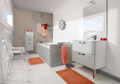 PREFIXE CODE TIROIRS MEUBLE/VASQUE 70 GRIS AQUARINE