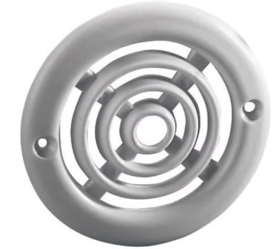 Grille plastique applique à visser 64 blanc V 010680 QUINOA-RESIDENTIEL (DMO)  
