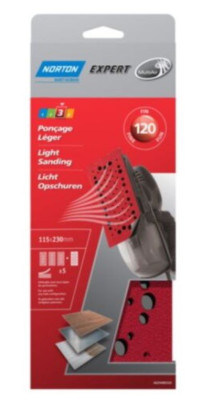 Lot de 5 garnitures abrasives Multiair 115 x 230 grain 120 SAINT GOBAIN ABRASIFS