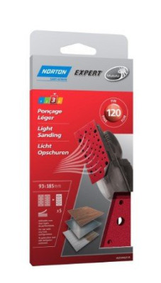 Lot 5 garnitures abrasives Multiair 93 x 185 grain 120 SAINT GOBAIN ABRASIFS  