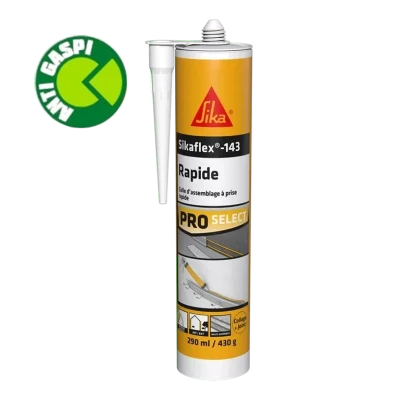 Colle à prise rapide Sikaflex-143 Rapide blanc carton de 12 cartouches CTR290 - SIKA