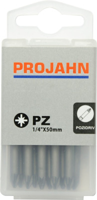 Embouts de vissage 1/4\" POZI n°1 L50 blister 10 pièces SCHILL