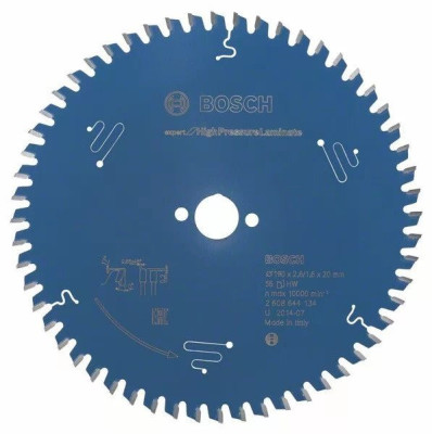 Lames de scie circulaire for High Pressure Laminate 190x20x2,6x56 - BOSCH EXPERT - 2608644134