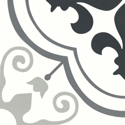 HELIOS LOSANGE BLANC PUR NOIR 20x20 LE M2