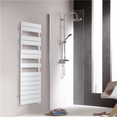 Sèche-serviette électrique Acova Fassane Spa Symétrique Electrique sans régulation, puissance 750 W, hauteur 1422 mm, largeur 500 mm, Blanc RAL 9016 TFAS-075-050/F ACOVA