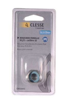 Bouchon RC-BCH-JPG-C femelle sans attache joint plat gaz avec joint 15x21 sous coque CD01005C CLESSE