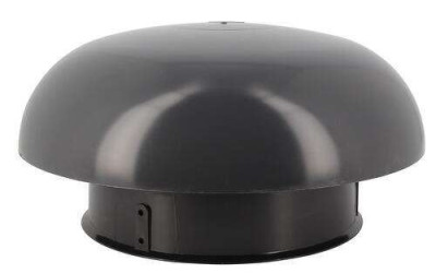 Chapeau de ventilation CC20 PVC simple ardoise diamètre embase 200 mm NICOLL
