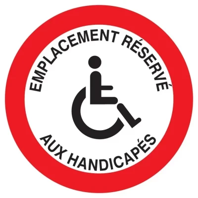 Panneau “Emplacement réservé aux handicapés” diamètre 300 TALIAPLAST SOFOP