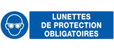 Panneau “Lunettes de protection obligatoires” 330 x 200 mm TALIAPLAST SOFOP