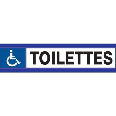 Pictogramme « Toilettes handicapés » D-Sign 180 x 45 mm TALIAPLAST 630634