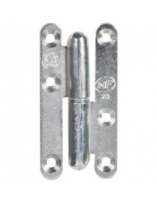 Paumelle à broche AZ gauche NF acier zingué 95 x 45 réf. 612310 TORBEL INDUSTRIE