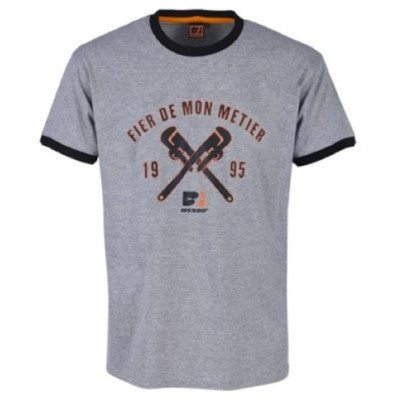 Tee-shirt plombier gris taille L TSD CONFECTION