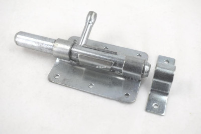 Verrou de box à visser avec gâche diamètre 16 mm zingué blanc 522231 TORBEL INDUSTRIE