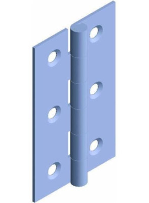 Charnière rectangulaire acier zingué AZ percée fraisée 421510 TORBEL INDUSTRIE  