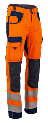 Pantalon POLARISATION haute visibilité orange 55% conton 45% polyester T 54 LMA LEBEURRE 1679-54