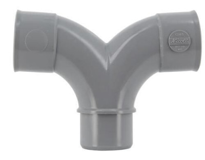Coude double mâle femelle 87°30 parallèle diamètre 40 mm UOH8 NICOLL