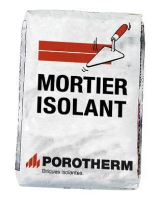 Mortier isolant pour briques T sac pour environ 36 litres POROTHERM