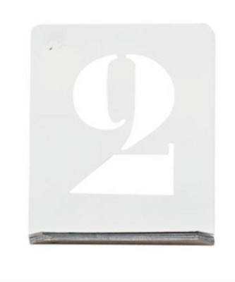 Chiffre à pocher écriture capitale hauteur 40 mm WILMART