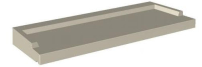 Seuil pour porte fenêtre coulissante avec rejingot de 7 cm, traditionnel, profondeur 38, longueur 200 cm ALENTOUR