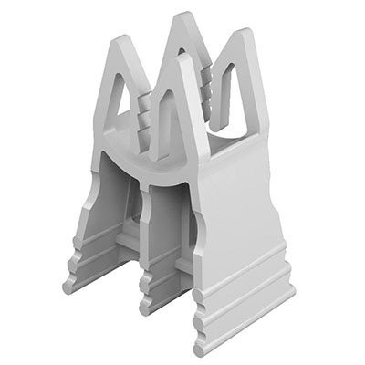 Cale d'armature Trix - PE gris - pour acier Ø 6-14 mm - H. 25 mm - sac de 500 pièces LEVIAT