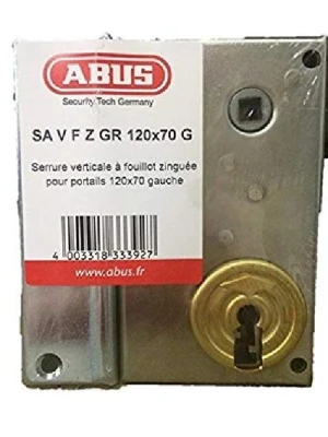 SERRURE APPLIQUE VERTICALE ZING 120x70 D THERMOFILME ABUS