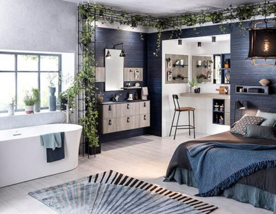 MIROIR H69 L50 CADRE ALU NOIR DELPHA