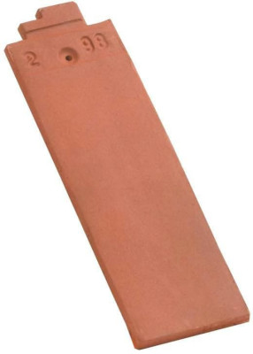 Demi-tuile de finition à recouvrement Beauvoise 302.86 terre cuite ardoise 322x97 mm teinte 011 EDILIANS