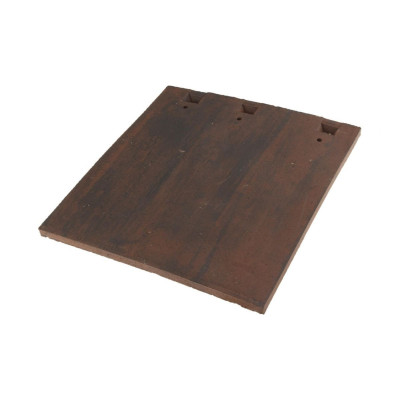 Tuile et Demi-tuile plate terre cuite Eminence 4EM 25,5x27cm Rouge flammé 130706 TERREAL