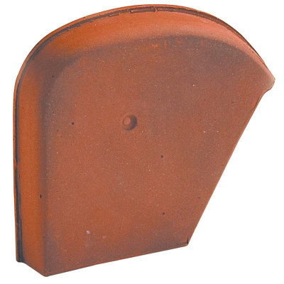 Fronton gauche pour faîtière Shed 806 terre cuite ardoise 200x215 mm teinte 011 EDILIANS