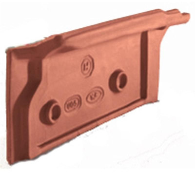 Rive individuelle gauche (2,8 par ml) à emboîtement flammé rustique pour Panne H2 teinte 034 EDILIANS