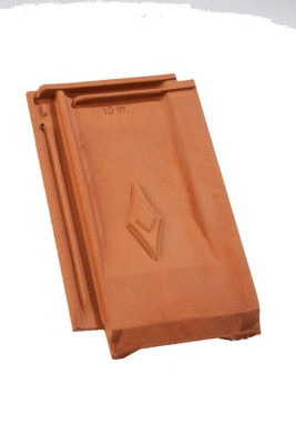 Tuile de ventilation losangée STE FOY 228.20 rouge nuancé teinte 086 EDILIANS