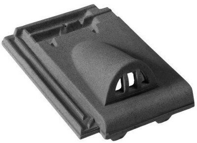 Tuile chatière grillagée Fontenelle terre cuite anthracite 444x350 mm 10026391 MONIER