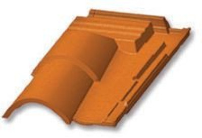 Sous-faîtière tuile grand moule du sud terre cuite Latitude 12 53LD Pays d'oc 129840 TERREAL