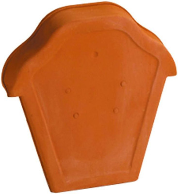 Fronton de faîtière ondulée à emboîtement 810 terre cuite vieilli masse 300x300 mm teinte C1051 EDILIANS