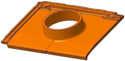 Douille pour diamètre 150 mm tuile petit moule terre cuite Giverny PV 65GPV Ardoise 137345 TERREAL
