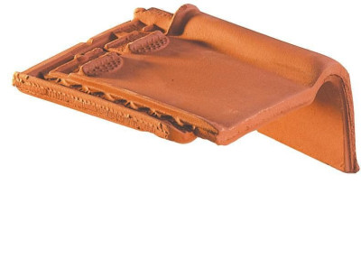Tuile de rive à rabat droite à emboîtement (4,2 au ml) amarante rustique pour Monopole N°1 teinte 006 EDILIANS