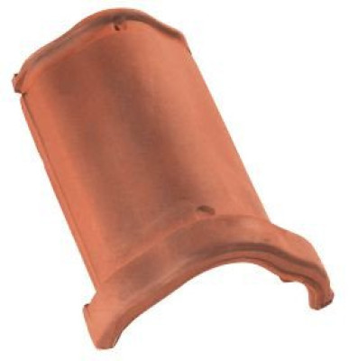 Faîtière ondulée à emboîtement 722 terre cuite flamme rustique l. 155 mm teinte 034 EDILIANS