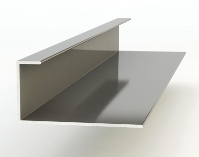 Profilé alu de finition latéral 20 x 40 mm / 12 x 40 mm- CP010/CP280 Gris Agate/ Gris Soie 47200309 SWISSPEARL