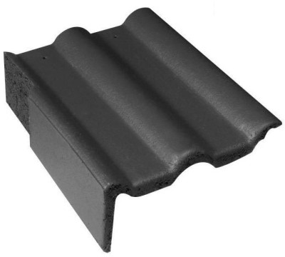 Tuile de rive universelle gauche béton Double Romane Monier Brun 3,2 / ml 10037368 MONIER