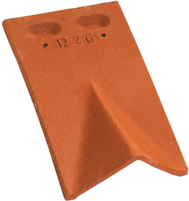 Tuile chatière passe-barre terre cuite rouge nuancé section 32 cm² teinte 086 EDILIANS