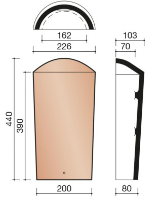 About d'arêtier tige de botte grésé bourgogne pour Actua, Duplex, Vauban 2, Prima, Méga, Standard, Jura Nova et JPV 2 KOR M0001560 KORAMIC