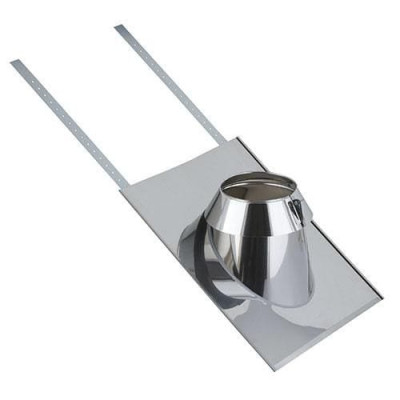 Solin pour toiture ardoise THERMINOX TI, pente 15 à 30°, diamètre 130 mm SIA 30° 130 TZ 20130071/9999 POUJOULAT
