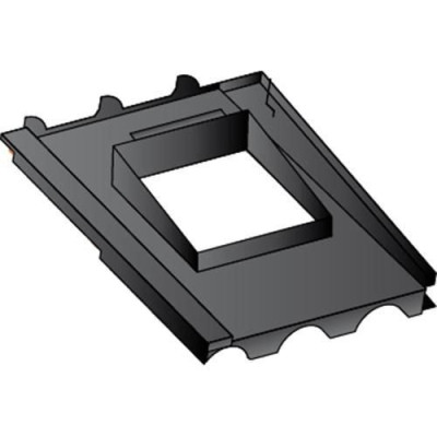 Embase noir standard (RAL 323) pour tuile GIVERNY PV (LITEAUX A270) , pente 73,99 à 87,99% EBT 080203 / 86080203 POUJOULAT