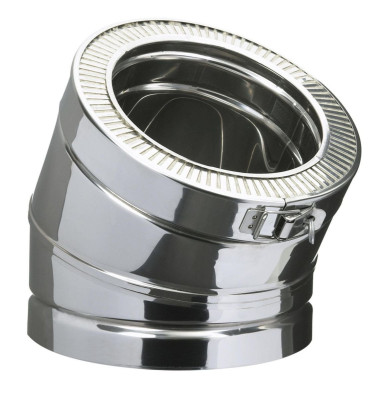 Coude 30° THERMINOX TI, diamètre 150 mm, tous combustibles EC 30 150 TI 21150011/9999 POUJOULAT