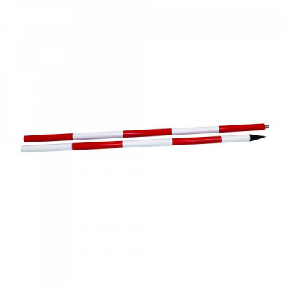 Jalon acier longueur 1 m rouge et blanc diamètre 22 mm WILMART