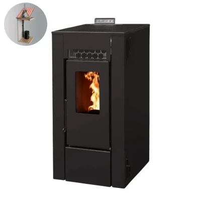 Pack Poêle à Granulés GIOIA 9 Étanche + Kit Conduit Double F