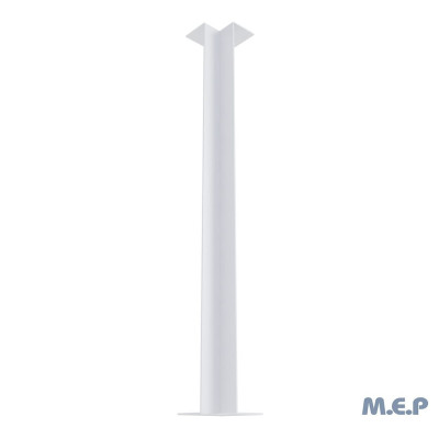 Angle intérieur 90° double hauteur 50cm PVC blanc pour planche Rivecel RAI5B MEP