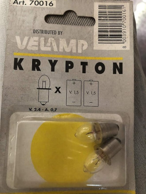 Ampoule KRYPTON AL24070 pour lampe de poche 2,4 V 0,7 A SPEDISSER