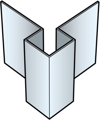 Profil angle exterieur aluminium laqué pour bardage Cedral Lap gris platine Longueur 3 m CEDRAL