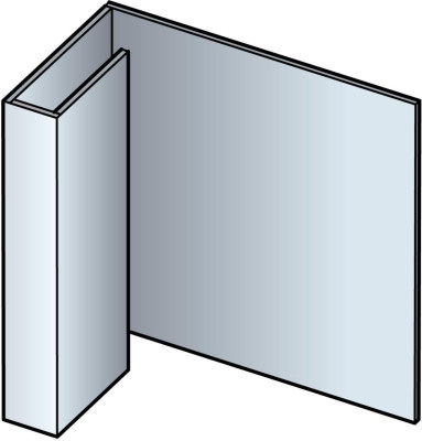 Profil finition Cedral AL aluminium laqué C00/C002 vanille 3 m CEDRAL